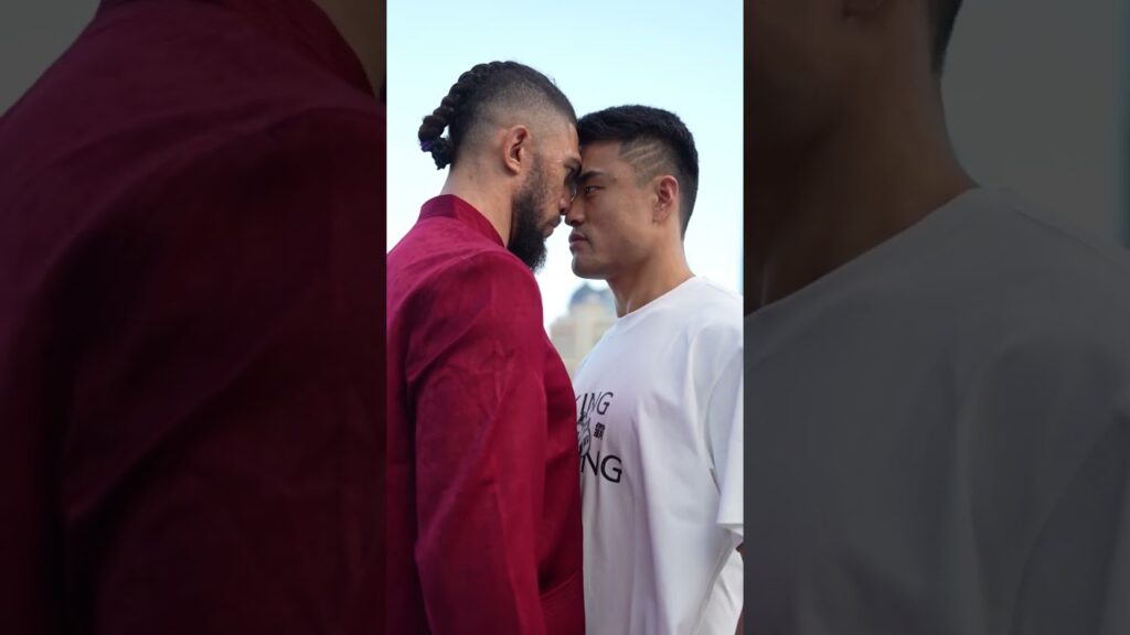 Walker and Mingyang see each other for the first time! 🔥 #ufcshanghai