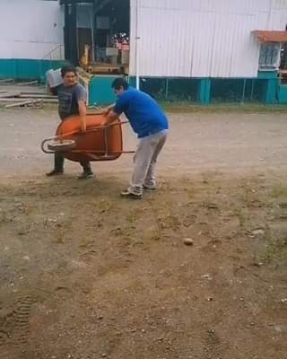 When coach is trying to help the strong guy with a technique