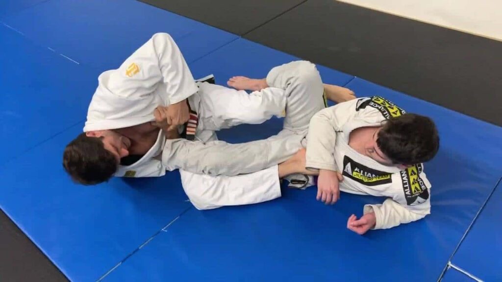 When you grab your tired student to film you doing a basic ankle lock but he got done sparring rounds and is breathing like a weirdo:)
