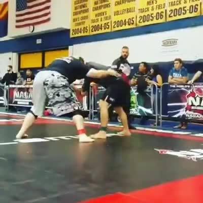 Wicked scissor takedown to submission by Don Daubert!