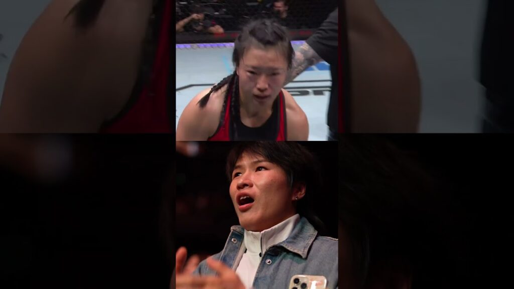 Zhang Weili's reaction to this NASTY KO! π³ #ufcmacau