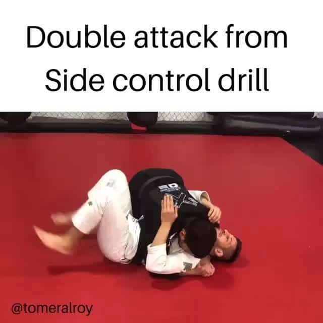 #repost by @tomeralroy⁣ .⁣ DOUBLE ATTACK FROM SIDE CONTROL⠀-⠀A great drill for w...